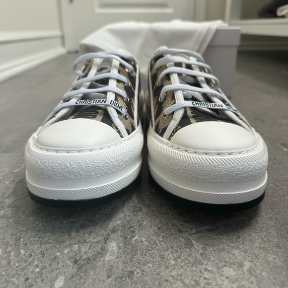 NWT Dior Walk’N’Dior Leopard Platform Sneakers, Size 9 - Picture 9 of 10